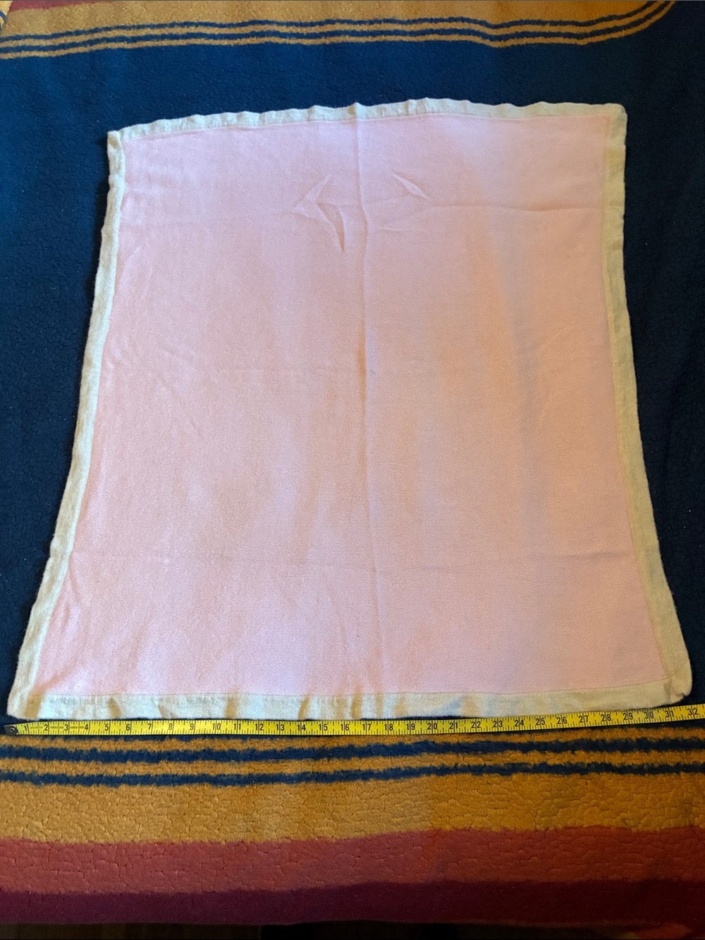 Alicia Adams Alpaca Pink Baby Alpaca Blanket with Cream Trim